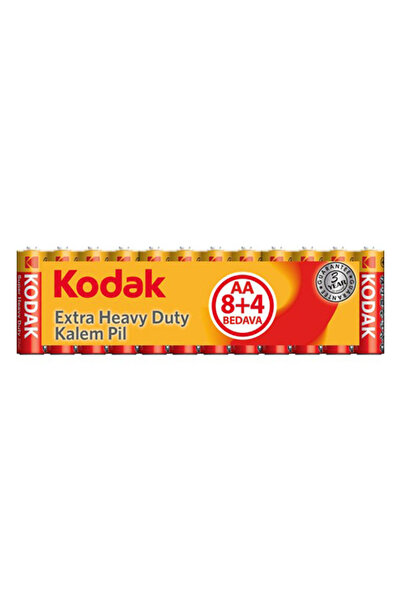 Kodak 12 Adet Çinko Karbon Shrink Kalem Pil