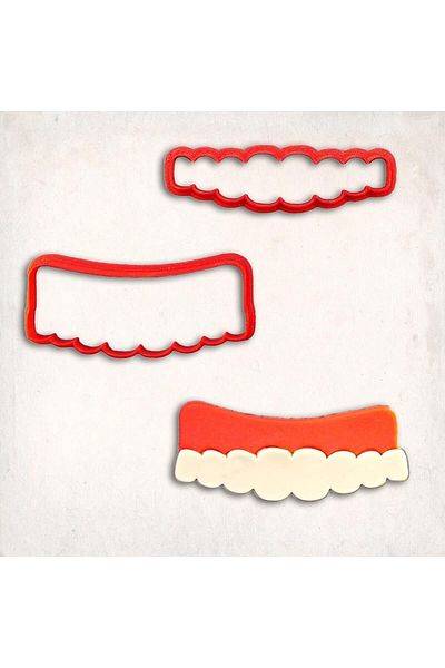 Butedo Denture Teeth Detail Cookie Mold Set of 2