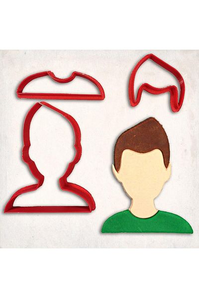 Butedo Empty Face-1 Detail Cookie Mold Set of 3