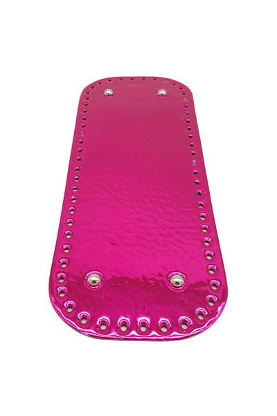 angel çanta aksesuar Angel Bag Accessory Shiny Patent Leather 32x12 cm Rectangular Bag Base Fuchsia Color Silver Metal
