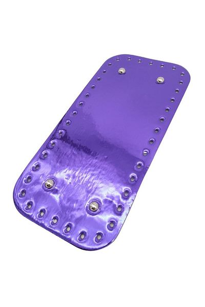 angel çanta aksesuar Αξεσουάρ Angel Bag Γυαλιστερό λουστρίνι 25x12 cm Ορθογώνια Τσάντα Βάση Μωβ Χρώμα Ασημί μεταλλικό