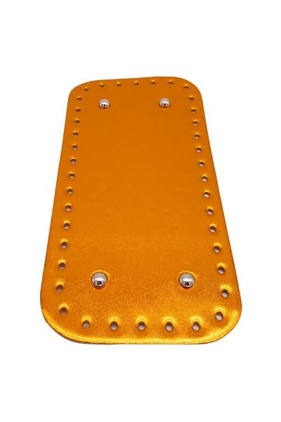 angel çanta aksesuar Accesoriu Geanta Angel Piele Lacuita Lucioasa 25x12 cm Baza Geanta Dreptunghiulara Culoare Portocaliu Cu Metal Argintiu