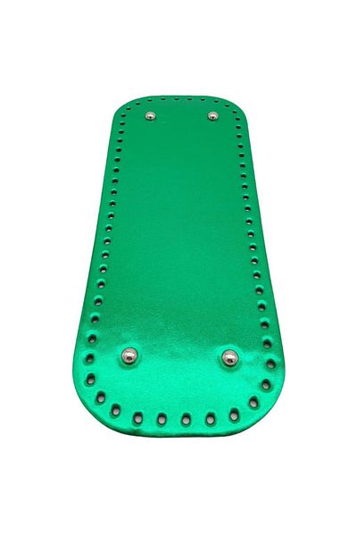 angel çanta aksesuar Accesoriu Geanta Angel Piele Lacuita Lucioasa 32x12 cm Baza Geanta Dreptunghiulara Culoare Verde Cu Metal Argintiu