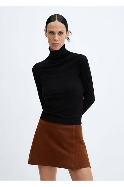 MANGO Woman Thin Knitwear Turtleneck Sweater