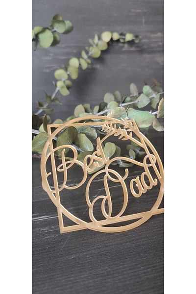 hoby shop Best Dad Gold Plexi Pinyata, Box, Cake Decoration