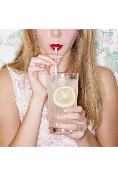 Wanderlust 4 قطع من شفاطات الشرب الفولاذية المصنوعة من الفولاذ المقاوم للصدأ وفرشاة تنظيف شفاطات معدنية