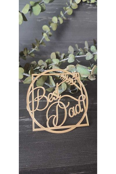 hoby shop Best Dad Gold Plexi Pinyata, Box, Cake Decoration