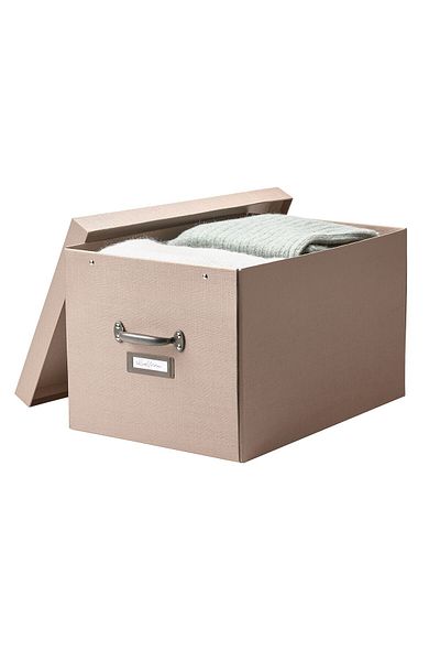 IKEA Box with lid, dark beige, 35x56x30 cm