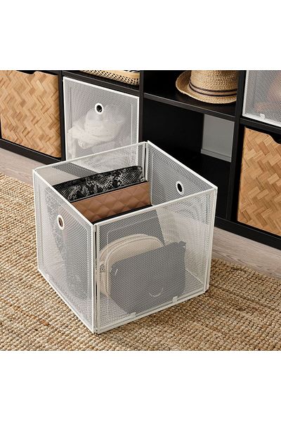 IKEA صندوق تخزين، أبيض، 33x37x33 سم