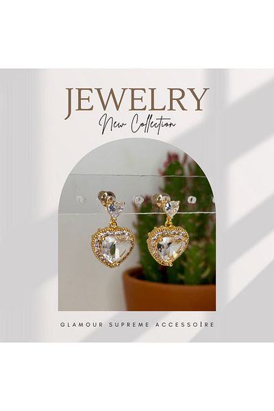 MY1COMPANY Heart Model Earrings