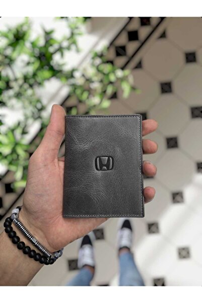 VİSSO HONDA Araç Uyumlu VİSSO 1904 Hakiki Deri Araç Ruhsat Kılıfı İsme Özel Ç...