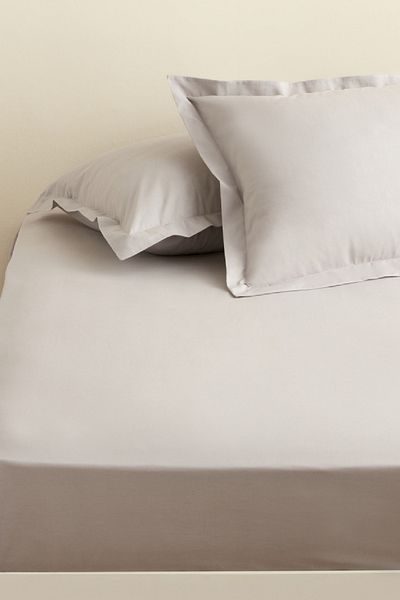 Karaca Home Light Gray Fitted Sheet - 160X200+30 cm