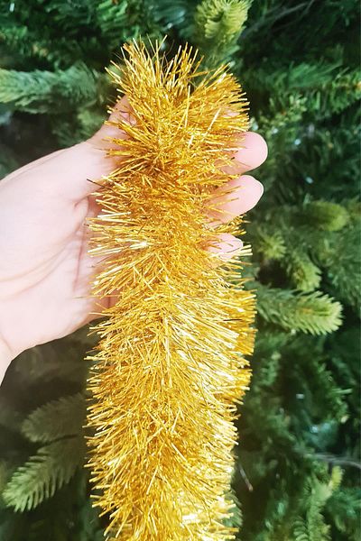 PEKSHOP Sim Garland Thick GOLD 2 μέτρα Στολίδι λαιμού Αξεσουάρ Πρωτοχρονιάτικου πάρτι