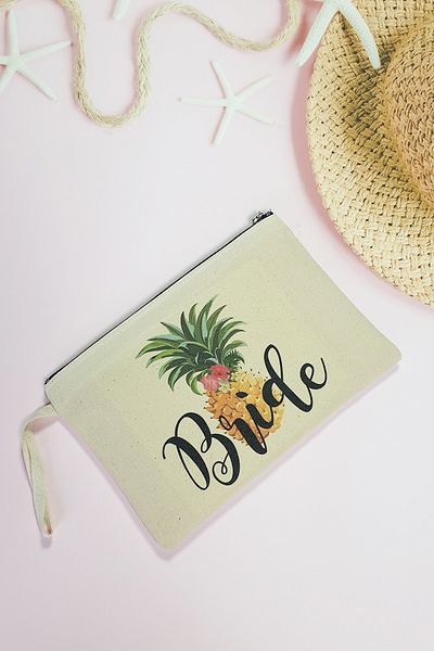 PEKSHOP Τσάντα μακιγιάζ με θέμα τον ανανά Bride Clutch