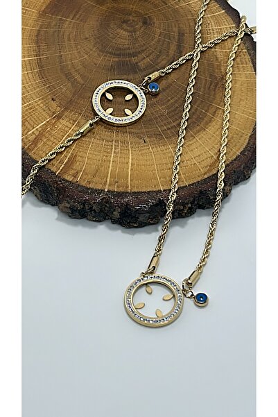 By Semra PASLANMAZ ÇELİK  BURGU ZİRKON TAŞLI ÇEYREK TAKILABİLEN KOLYE BİLEKLİK SET TAKIM ÇEYREKLİ KOLYE