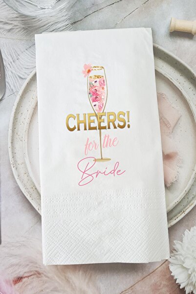 PEKSHOP Cheers For The Bride Talking Napkin Presentation Napkin