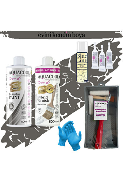 Aquacool Trend Mac Su Bazlı Fayans Boyama Seti Ral 7039 Kuvars Gri, Mat Vernik