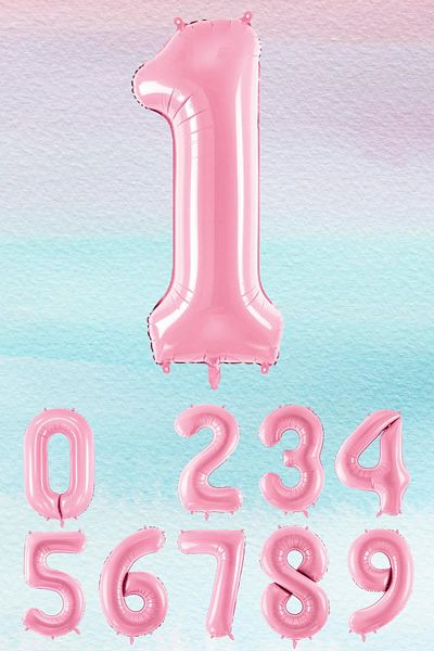 PEKSHOP Pink Number Balloons 75cm Giant Flying Number Balloon