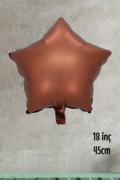 PEKSHOP Retro Chocolate Brown Color Star Balloon 18Inch 45cm