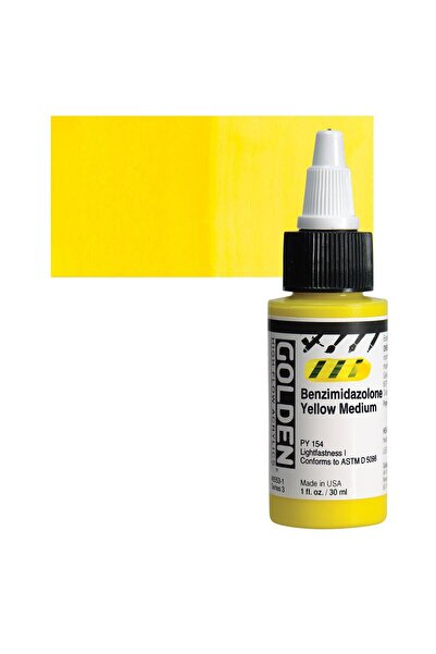 Golden High Flow Sıvı Akrilik Boya 30 Ml Seri 3 Yellow Medium