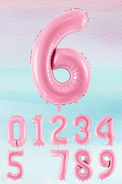 PEKSHOP Pink Number Balloons 75cm Giant Flying Number Balloon