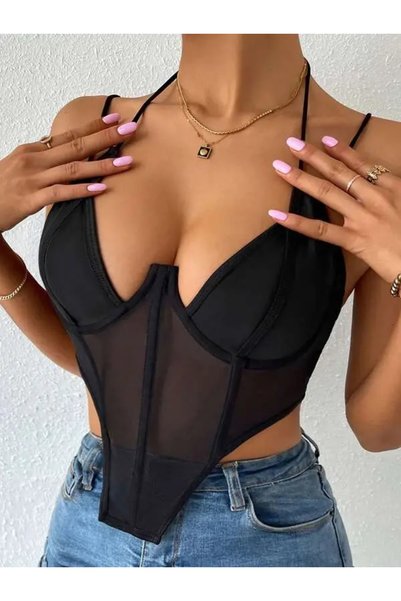 Didolim Yeni Sezon Kadın Özel Tasarım Balenli Büstiyer Sexy