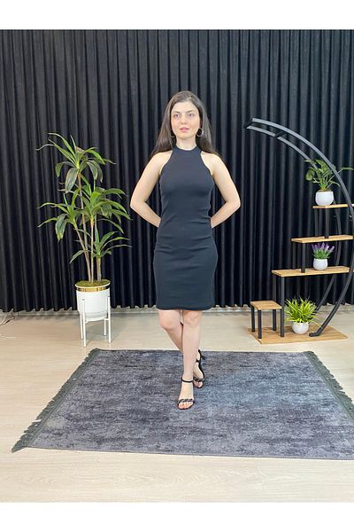 ESPOİRPLUS ROCHIE FĂRĂ MÂNECĂ CAMISOLE DE CULOARE NEGRĂ DE FEMEI