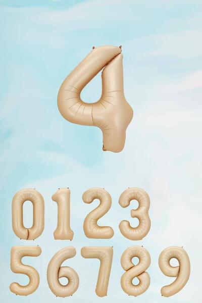 PEKSHOP بالون ريترو كراميل رقم 80 سم بالونات ريترو ملونة