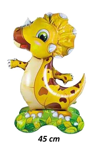 PEKSHOP بالون من رقائق الديناصور ذو قدمين يقف بشكل مستقيم على سطح الطاولة ديناصور 45 سم