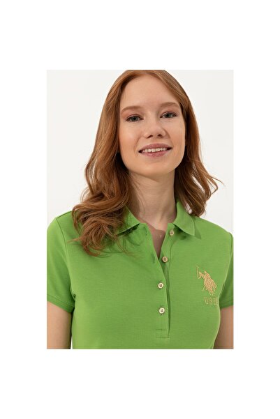 U.S. Polo Assn. U.S. Polo Assn. Kadın Elma Yeşili Basic Tişört  VR022