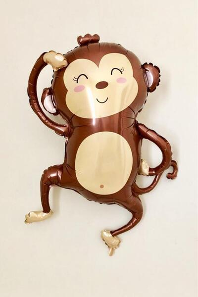 PEKSHOP بالونات عيد ميلاد بتصميم قرد فويل سفاري مقاس 90 سم