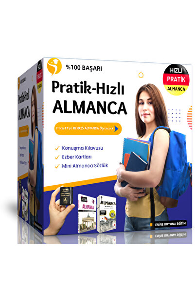 Enine Boyuna Eğitim Pratik Hızlı Almanca Eğitim Seti (3 Kitap)