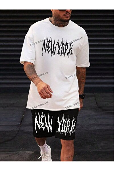 Tarzsokak LEGND Ανδρικά ρούχα με στάμπα με γράμματα, κοντό μανίκι, άνετα 2 τε...