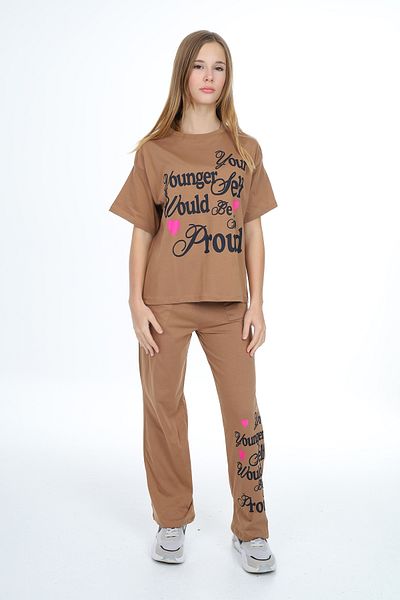 ANGELOS GIRLS Комплект с отпечатан текст за момичета 9-14 години LX300