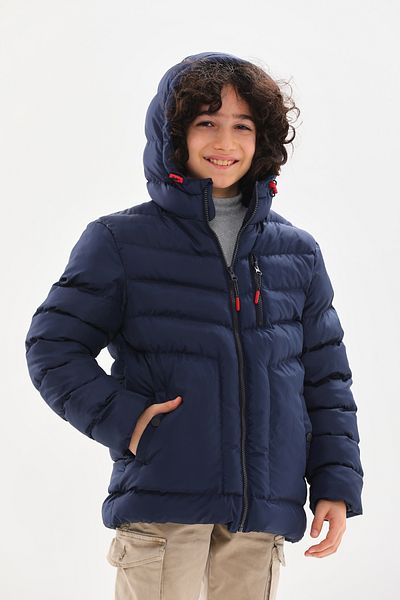 ROBA KIDS Dětská vodě a větru odolná, vnitřní fleece, s kapucí, zimní, nafukovací bunda a kabát RB-600