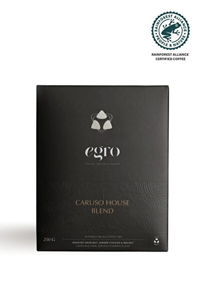 EGRO Caruso, House Blend I Taze Kavrulmuş Filtre & Çekirdek Kahve 250g.