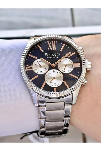 Ferrucci Men's Metal Band Wristwatch