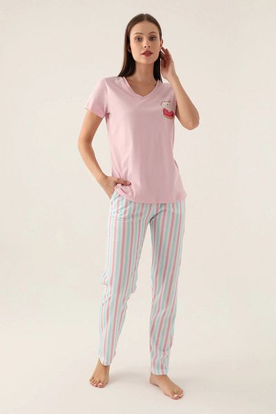 Arnetta New Season Cotton Short Sleeve Women's Pajamas Set V07