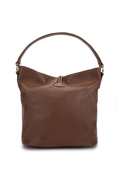 Tamer Tanca Women's Genuine Leather Tan Shoulder Bag