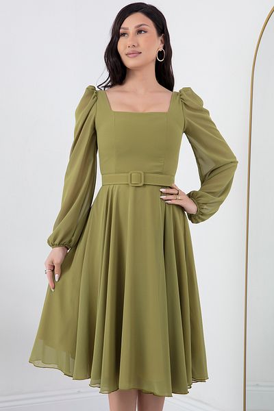 PULLIMM Rochie din șifon cu decolteu pătrat DNS1302