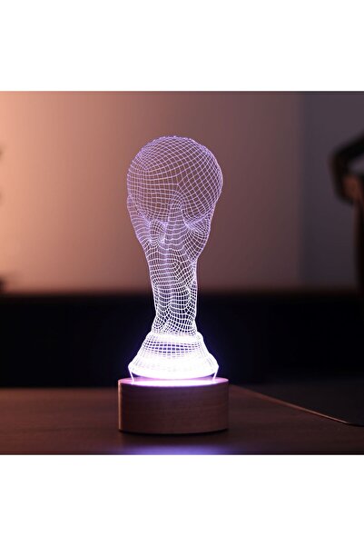 BY-LAMP Dünya Kupası Figürlü Dekoratif Hediye Led Masa Lambası | 7 Işık Rengi...