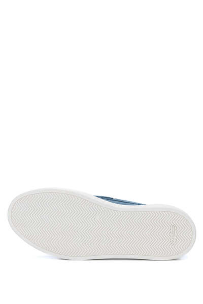 Redwood Men's Genuine Leather Blue Loafer Shoes