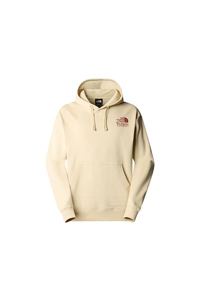 THE NORTH FACE Мъжки ежедневен суитшърт с качулка M Nature, цвят крем