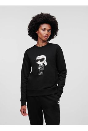 Karl Lagerfeld Bisiklet Yaka Bask l Siyah Kad n Sweatsh rt 230w1800 Fiyat Yorumlar Trendyol