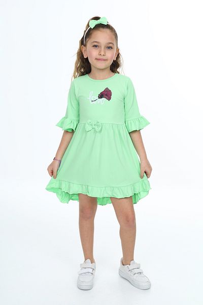 e-çocuk Κεντητό κοριτσίστικο φόρεμα Love Rose - 235980