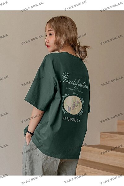 Tarzsokak Γυναικείο Μαύρο Φρουτικό με τύπωμα oversized