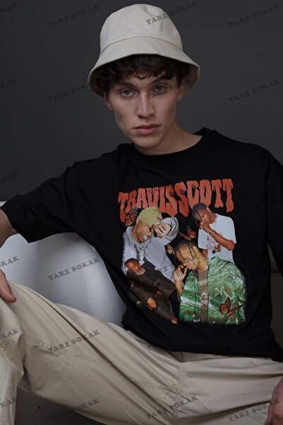 Tarzsokak Unisex Fluture Travis Scott Negru