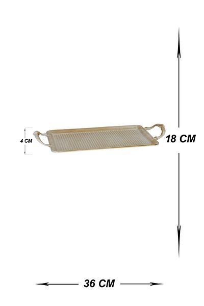VENON Home Tray Alara with Handle Cream Yellow Patina Full 290 x 185 cm