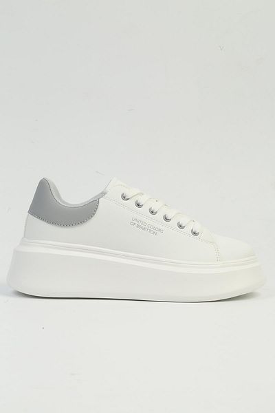 Benetton ®| حذاء رياضي أبيض نسائي مستورد BNI-10232