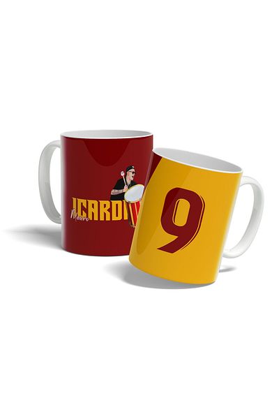 OFFSIDE Yellow Red Mauro Drum Detail Designed Digital Drawing Fan Printed Mug Cup Gift Mug